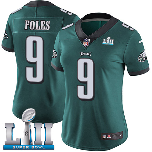 Nike Eagles #9 Nick Foles Midnight Green Team Color Super Bowl LII Women's Stitched NFL Vapor Untouchable Limited Jersey